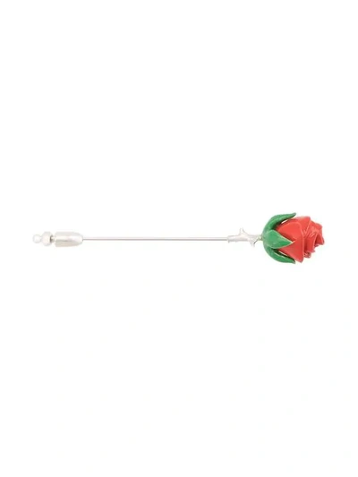 Shop Tateossian Rose Stick Pin In Gold