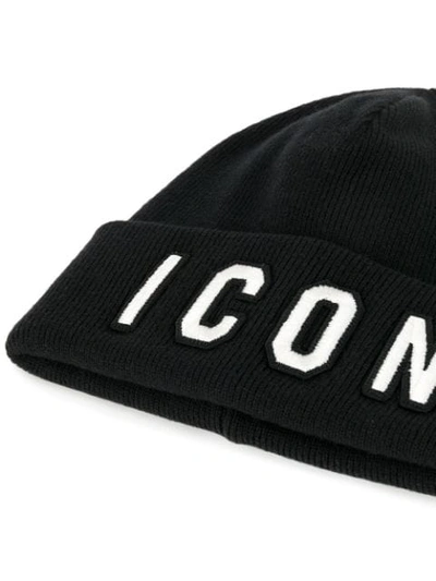 Shop Dsquared2 Icon Beanie In Black