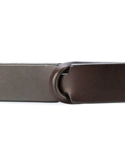 Shop Orciani Slim Loop-fastening Belt In Brown