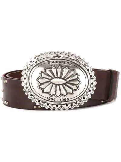 Shop Dsquared2 Stud Belt - Brown