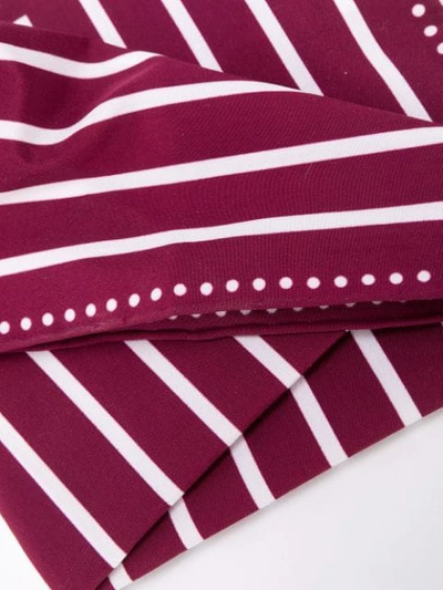Brunello Cucinelli Striped Pocket Square In Red