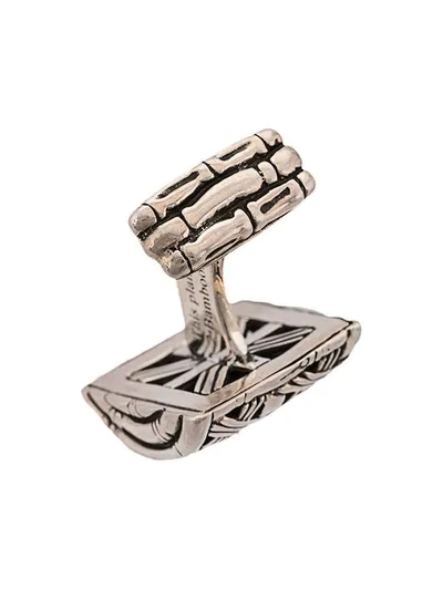 Shop John Hardy Bamboo Cufflinks In Silver