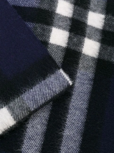 Shop Burberry The Classic Check Cashmere Scarf In Blue