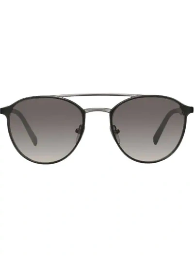 Shop Prada Mirrored Carbon Sunglasses In Black