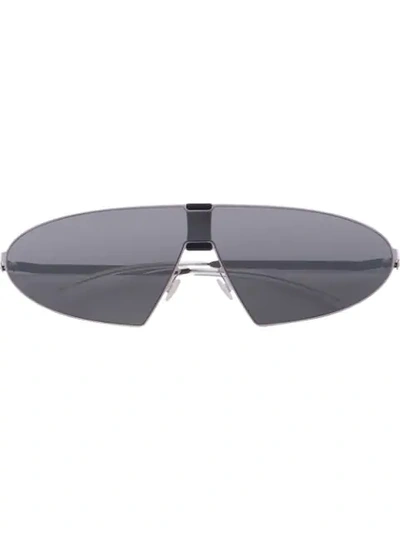 Shop Mykita Sonnenbrille Mit Ovalen Gläsern In Silver
