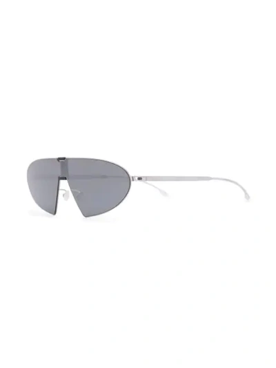 Shop Mykita Sonnenbrille Mit Ovalen Gläsern In Silver