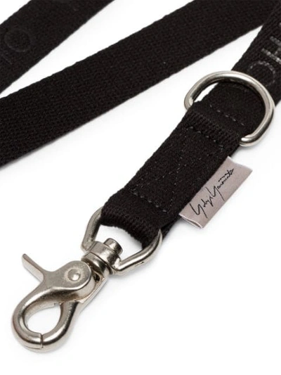 YOHJI YAMAMOTO BLACK LOGO EMBROIDERED STRAP - 黑色