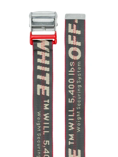 Shop Off-white Logo Belt - Grey