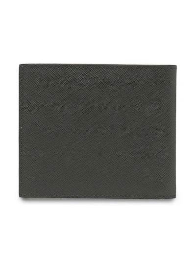 Shop Prada Saffiano Leather Wallet - Grey