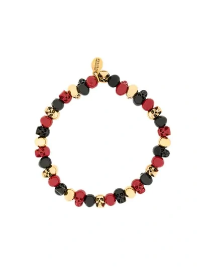 Shop Alexander Mcqueen Skull Bracelet - Black