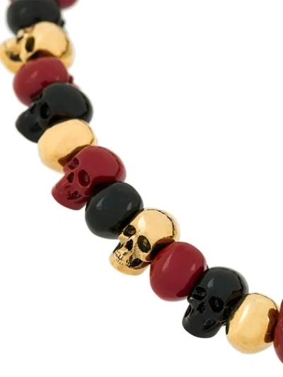 Shop Alexander Mcqueen Skull Bracelet - Black