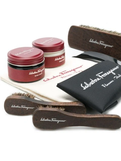 Salvatore Ferragamo Men's Leather Shoe Cleaning Kit In 011 Rosso | ModeSens