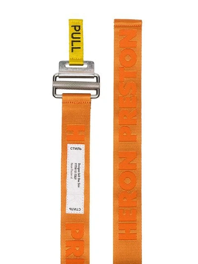 Shop Heron Preston Logo Utility Belt In Orange
