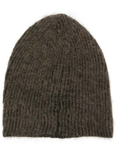 Shop Rick Owens Beanie Hat In 0904 Black/brown