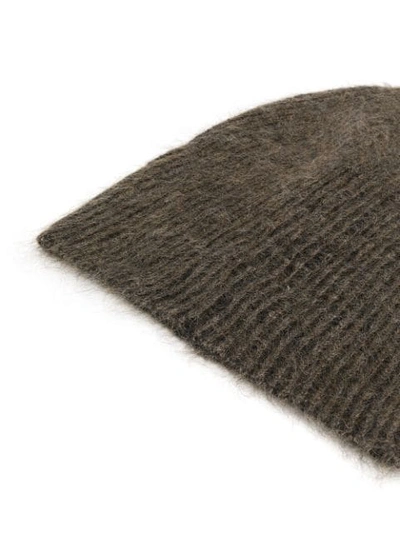 Shop Rick Owens Beanie Hat In 0904 Black/brown