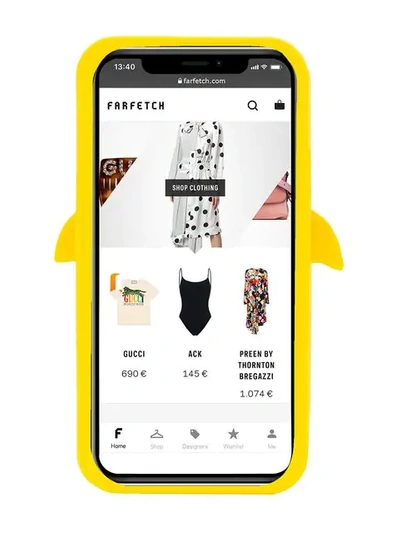 Shop Versace Iphone X-hülle Mit Medusa In Dx5 Giallo Leo