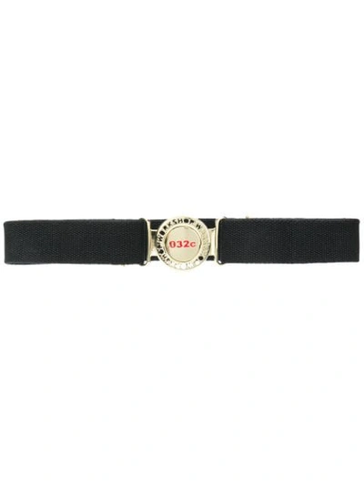 Shop 032c Logo Buckle Belt In Black