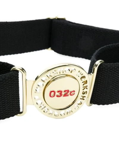 Shop 032c Logo Buckle Belt In Black
