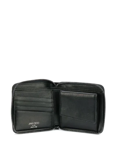 Shop Jimmy Choo Lawrence Zipped Wallet In Black