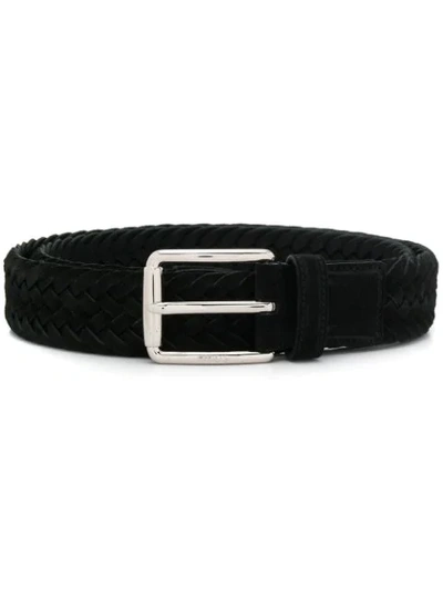 Shop Tod's Woven Belt In Black