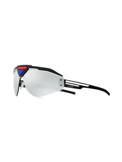 Shop Prada Runway Sunglasses In F02b0 Chromed Lenses
