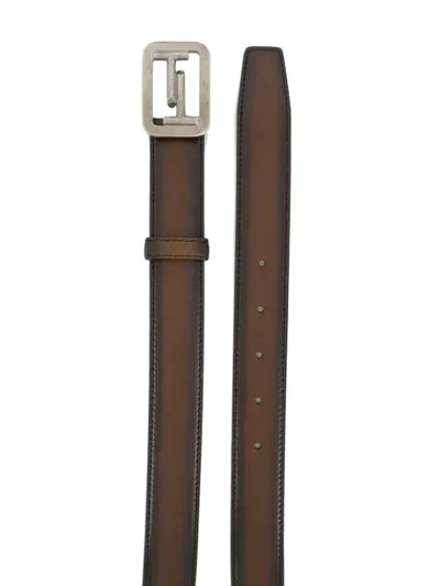 Shop Tod's Logo Belt In Brown