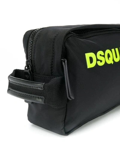 Shop Dsquared2 Logo Print Wash Bag - Black
