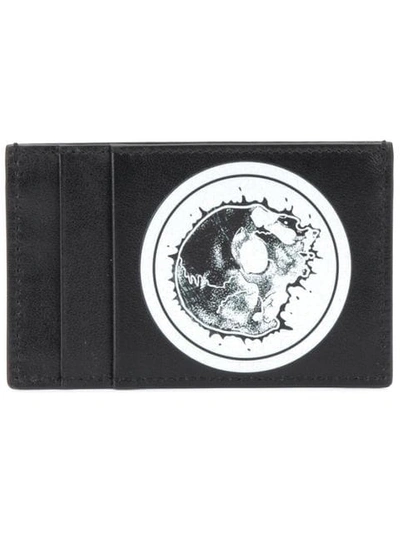 Shop Alexander Mcqueen Printed Cardholder In Black