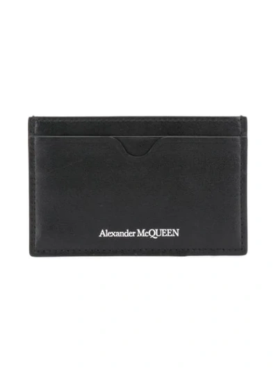 Shop Alexander Mcqueen Printed Cardholder In Black