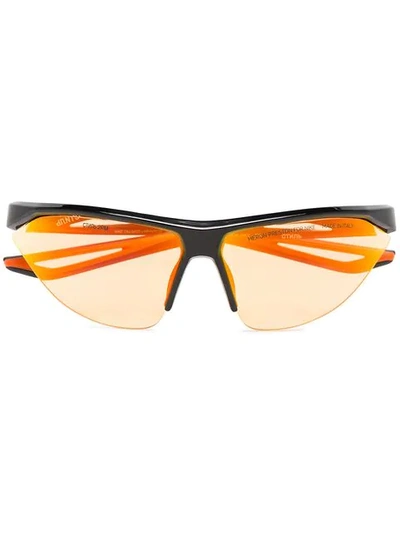 Shop Heron Preston X Nike Black And Orange Tailwind Sunglasses