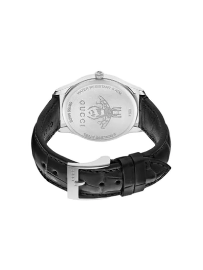 Shop Gucci G-timeless, 36mm In Black