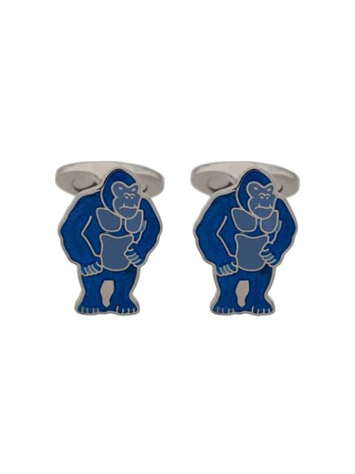 Shop Etro King Kong Cufflinks - Silver