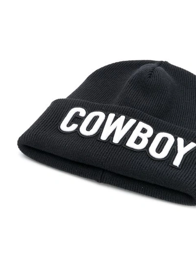 Cowboy slogan beanie hat