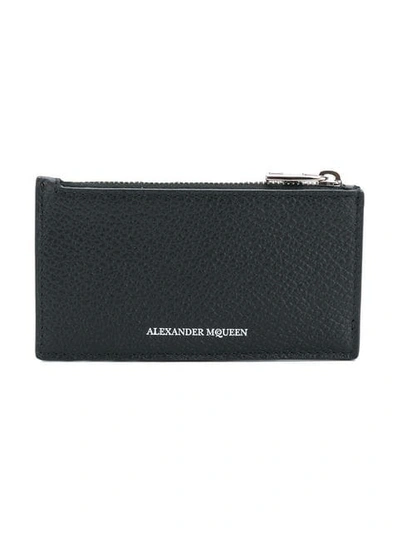 Shop Alexander Mcqueen Small Zip Coin Card Holder - Black