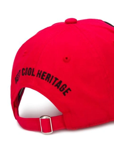 Shop Dsquared2 Logan Mountain Baseball Cap In Red