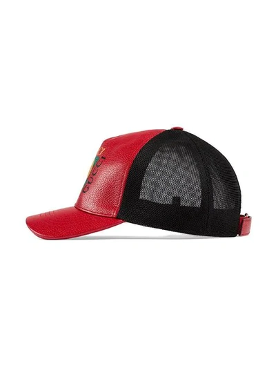 Shop Gucci Interlocking G Baseball Cap In Red