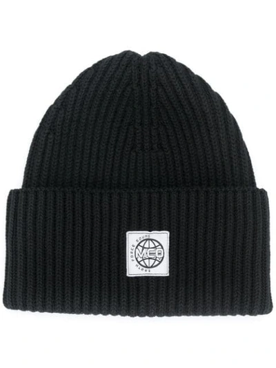 Shop Mcq By Alexander Mcqueen Ribbed Knitted Hat In Black