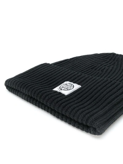 Shop Mcq By Alexander Mcqueen Ribbed Knitted Hat In Black