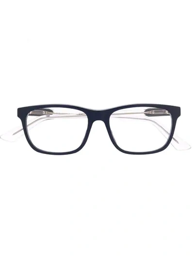 GUCCI EYEWEAR RECTANGULAR FRAME GLASSES - 蓝色