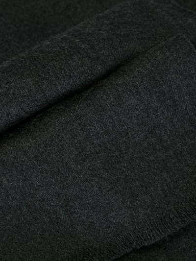 Shop Gucci Classic Knit Scarf In Grey