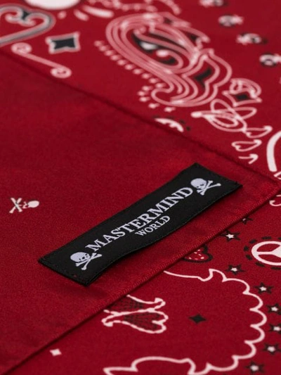 Shop Mastermind Japan Bandana Print Scarf In Red