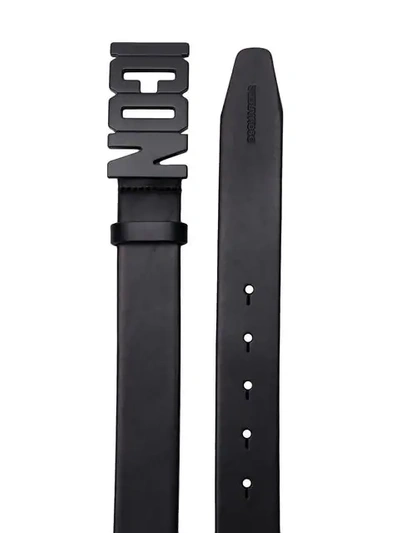 Shop Dsquared2 Icon Logo Belt In Black