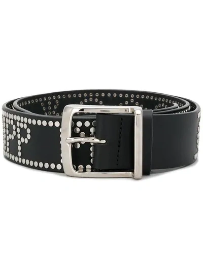 Shop Philipp Plein Studded Buckle Belt In Black