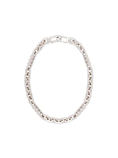 Shop Prada Chain Necklace In F0e5o Antiqued Silver