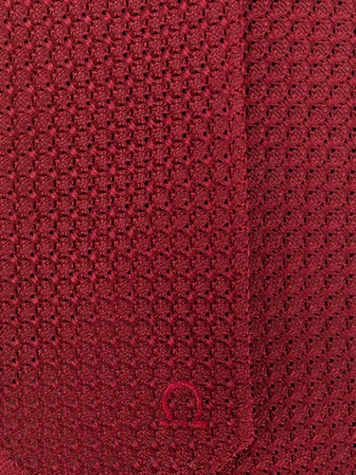 Shop Ferragamo Woven Tie In Red