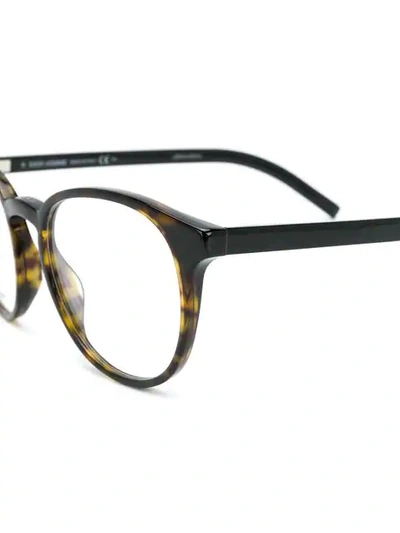 Shop Dior Round Frame Tortoiseshell Effect Glasses In Brown