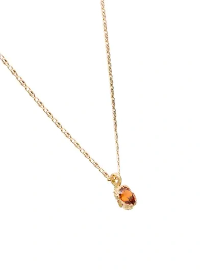 Shop Anais Rheiner 18k Gold Red Spessartite Pendant Necklace