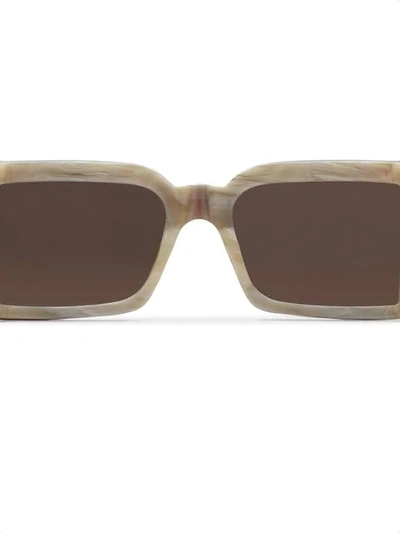 Shop Gucci Rectangular Sunglasses In 9121