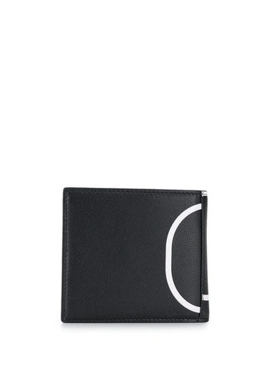 Shop Valentino Vlogo Bi-fold Wallet In Black