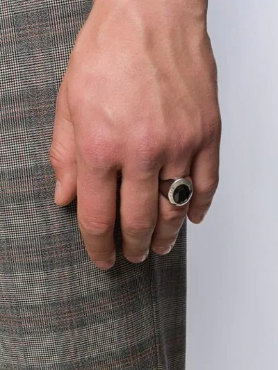 Shop Alexander Mcqueen Swarovski Ring In Silver